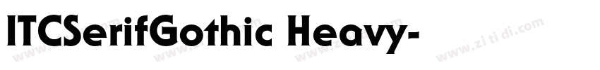 ITCSerifGothic Heavy字体转换